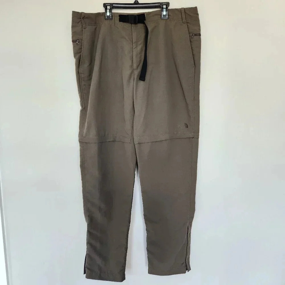 THE NORTH FACE Mens 38x32 Paramount Trail Convertible Pants Outdoor Hiking Green